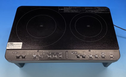画像：アイリスオーヤマ2口IHコンロ IHK-WKT41S(B)